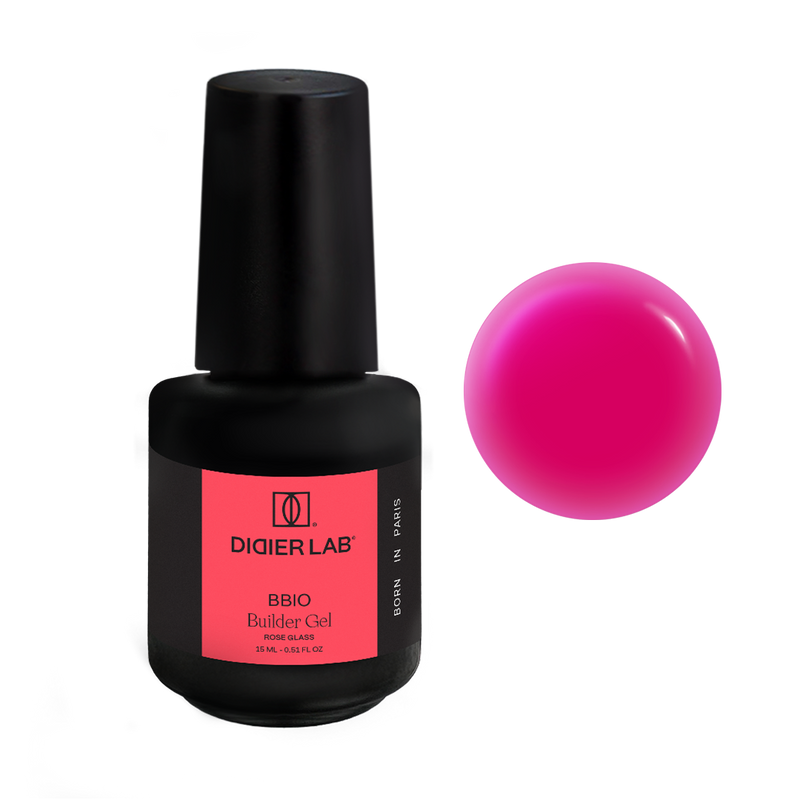 Stavebný gél vo fľaštičke BBIO Rose Glass, HEMA & TPO free, Didier Lab 15ml