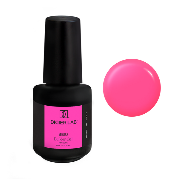 Stavebný gél vo fľaštičke BBIO Rose Life, HEMA & TPO free, Didier Lab 15ml
