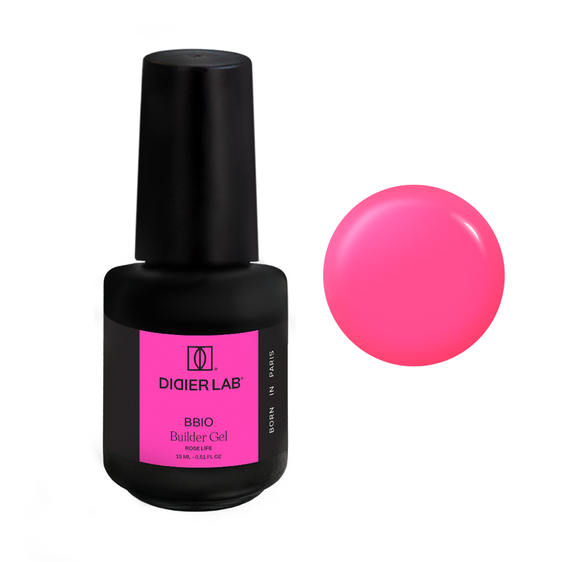 Stavebný gél vo fľaštičke BBIO Rose Life, HEMA & TPO free, Didier Lab 15ml