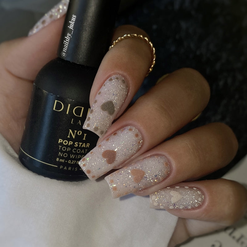 Top Coat pre gél laky No Wipe Pop Star No1 Didier Lab